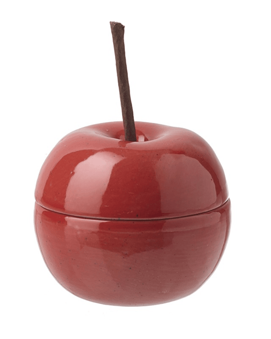 Porcelain Red Apple Candle Pot - Pink Poodle Boutique - CODE185