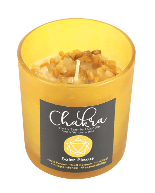 Solar Nexus Chakra Lemon Crystal Chip Candle - Pink Poodle Boutique - CK - 29323