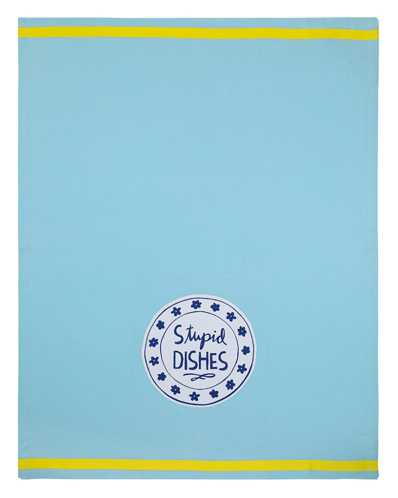 Stupid Dishes Tea Towel - Pink Poodle Boutique - 96220020