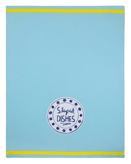 Stupid Dishes Tea Towel - Pink Poodle Boutique - 96220020