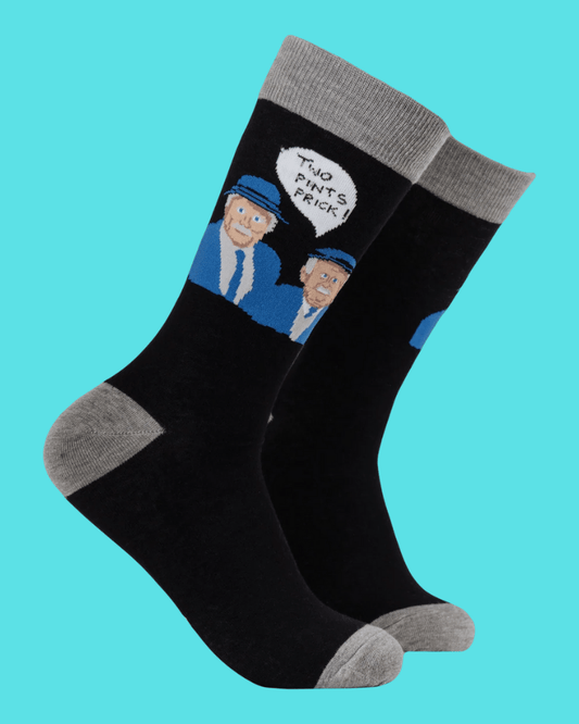 Two Pints Prick Still Game Crew Socks - Pink Poodle Boutique - S2981L