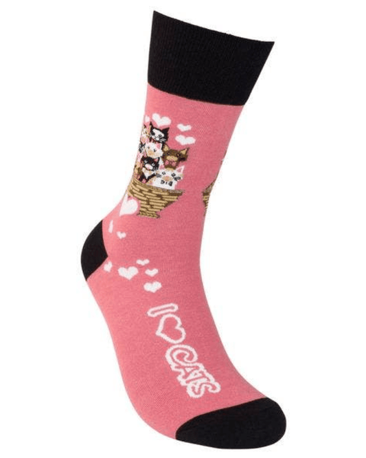 Unisex I Love Cats Socks - Pink Poodle Boutique - 1170083
