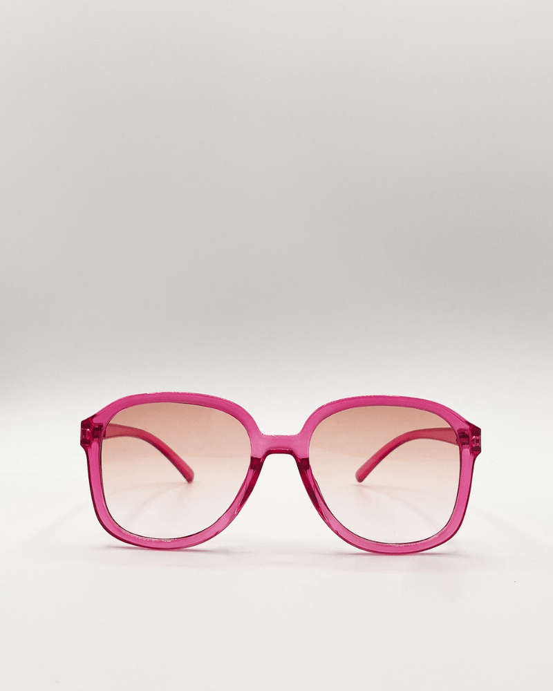Vintage Style Oversized Sunglasses With Ombre Lenses In Pink - Pink Poodle Boutique - SG2316009