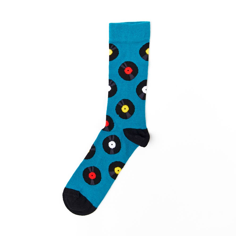 Vinyl Gift Box Crew Socks - Pink Poodle Boutique - URB00264