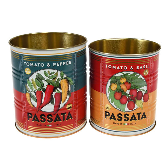 Passata Storage Tins Set Of 2