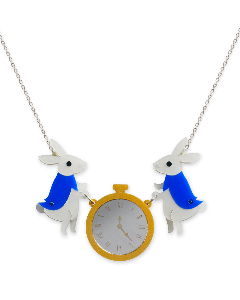 White Rabbit Alice In Wonderland Necklace