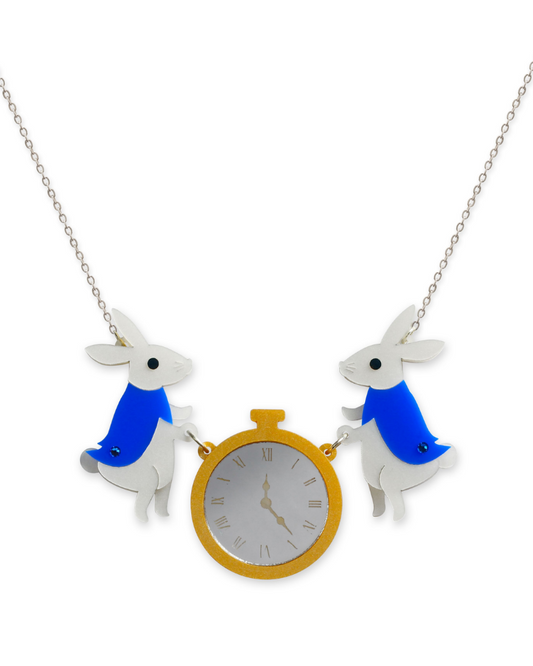 White Rabbit Alice In Wonderland Necklace