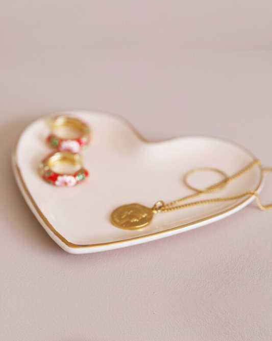 Sweet Pink Heart Trinket Dish