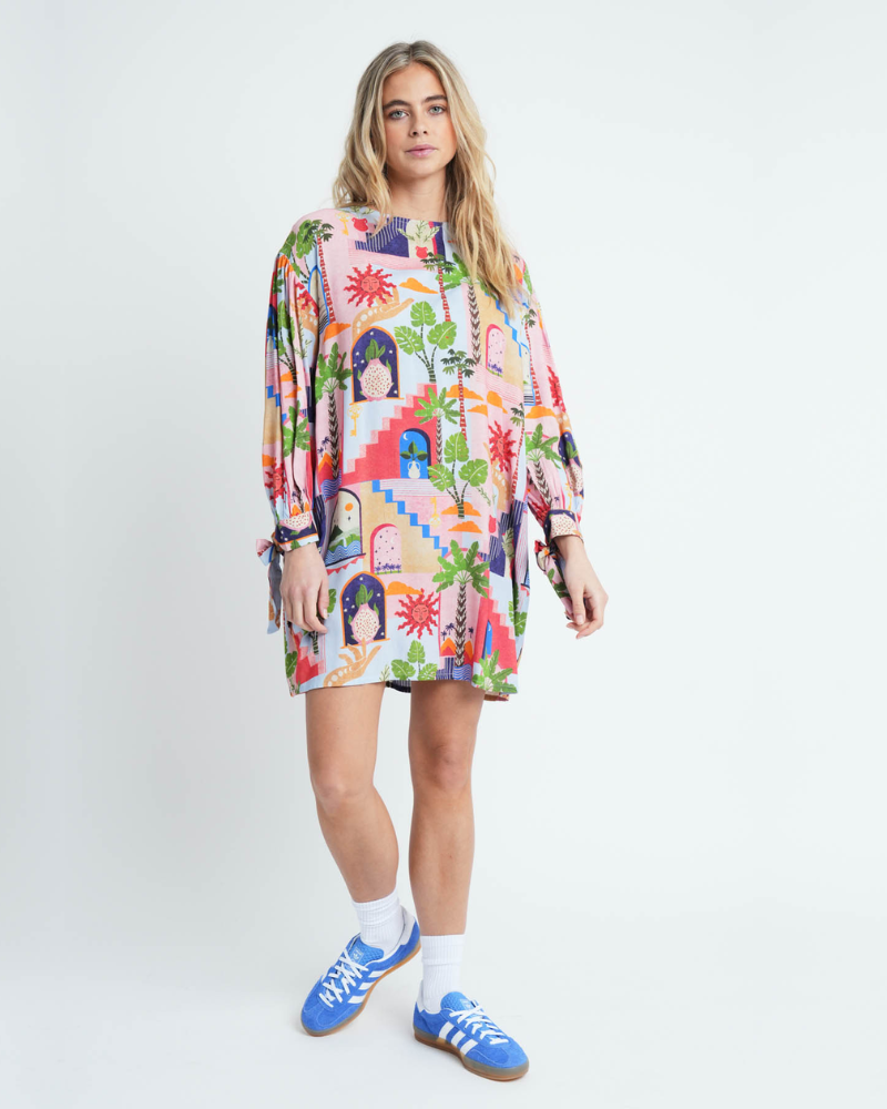 Cabarero Heart Cut Out Smock Dress - Influnece