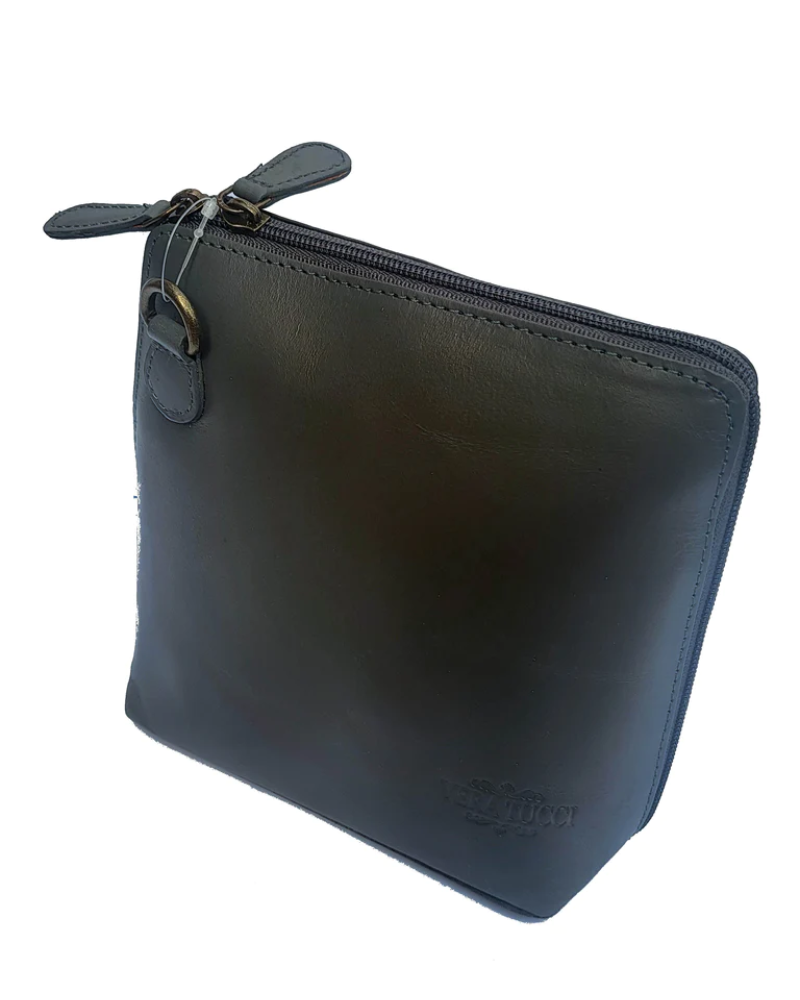 Rhiannon Real Leather Zip Around Cross Body Bag