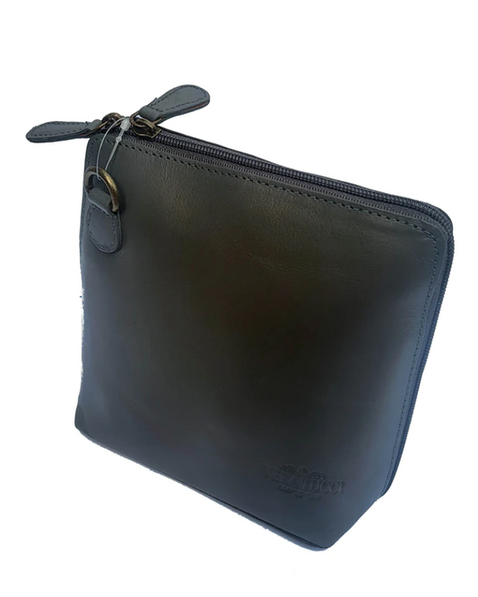 Rhiannon Real Leather Zip Around Cross Body Bag