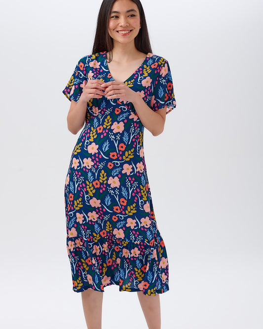 Painted Flowers Alessandra Dress By Sugarhill Boutique