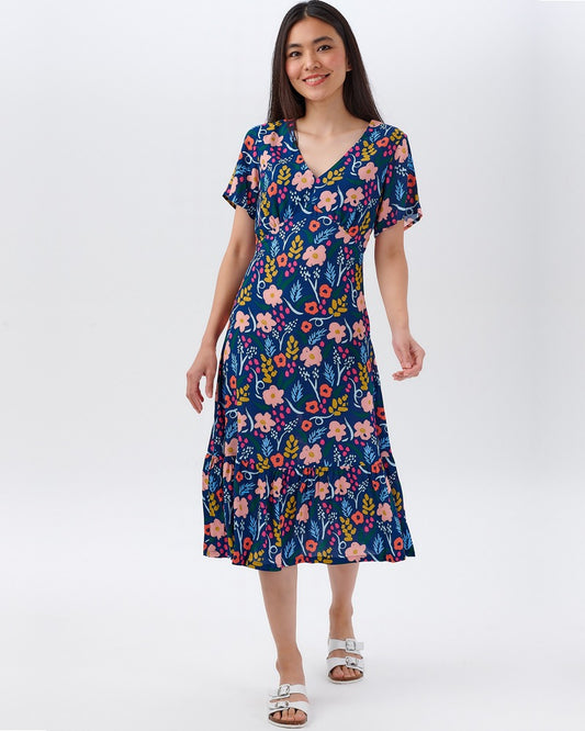 Painted Flowers Alessandra Dress By Sugarhill Boutique