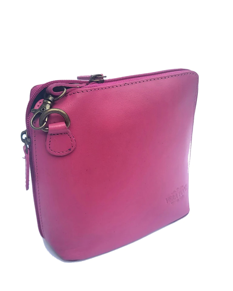Rhiannon Real Leather Zip Around Cross Body Bag