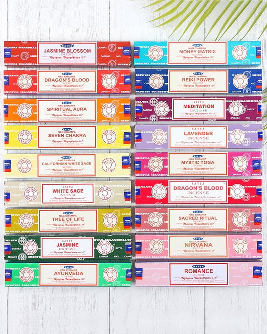 Satya Incense Set of 12 Sticks Assorted Scents