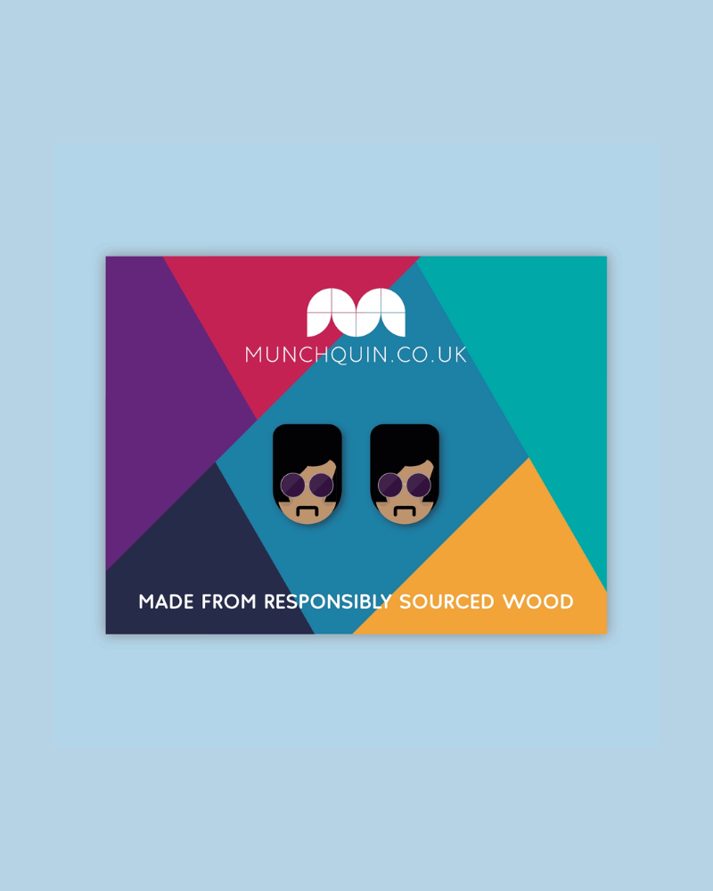 Prince Eco Wooden Stud Earrings