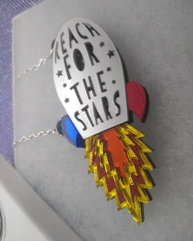 Reach For The Stars Rocket Necklace