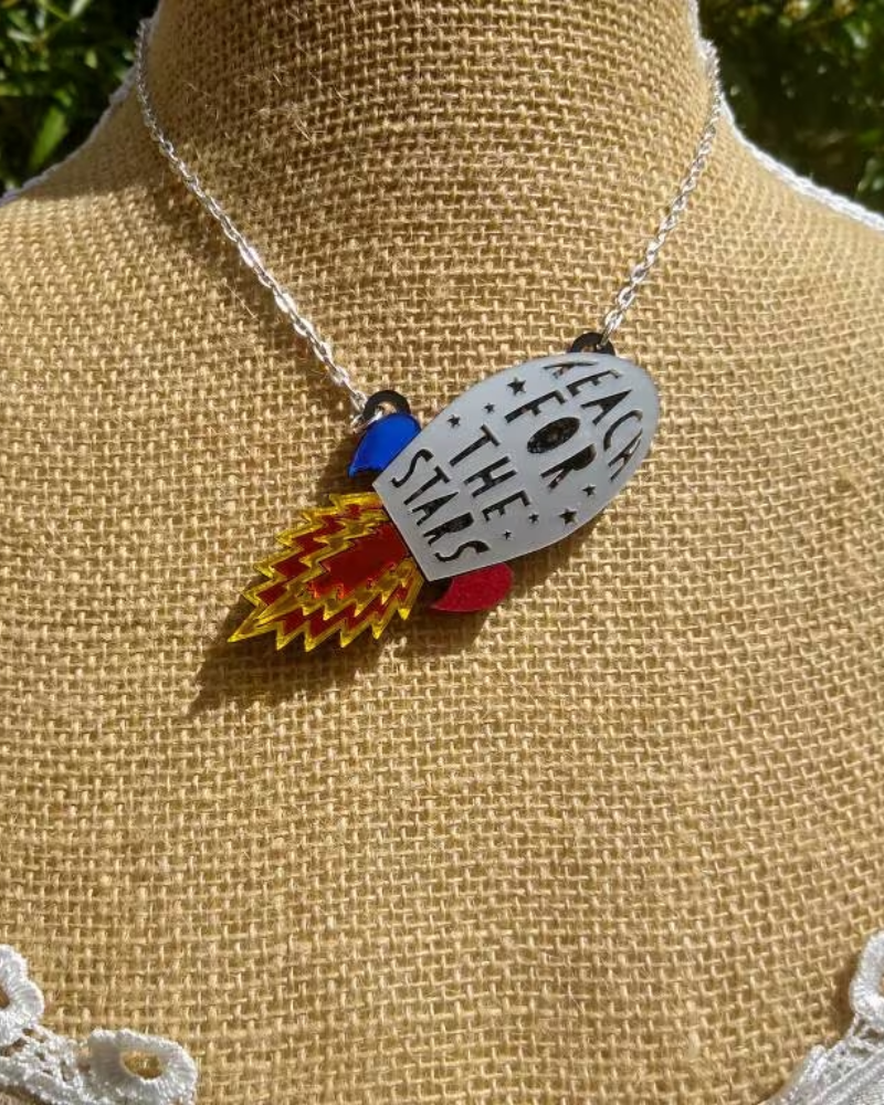 Reach For The Stars Rocket Necklace