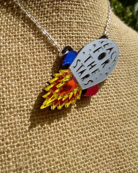 Reach For The Stars Rocket Necklace