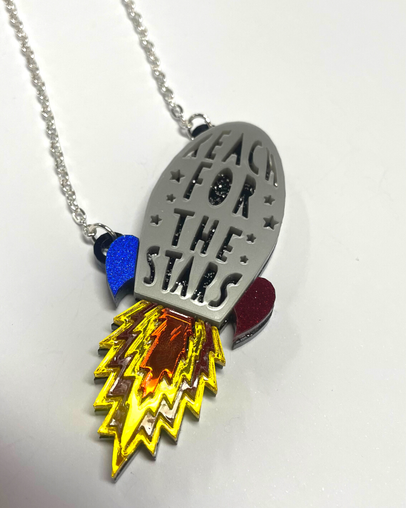 Reach For The Stars Rocket Necklace