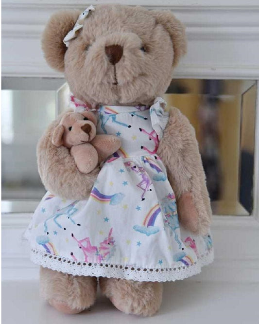 Teddy In Unicorn Dress