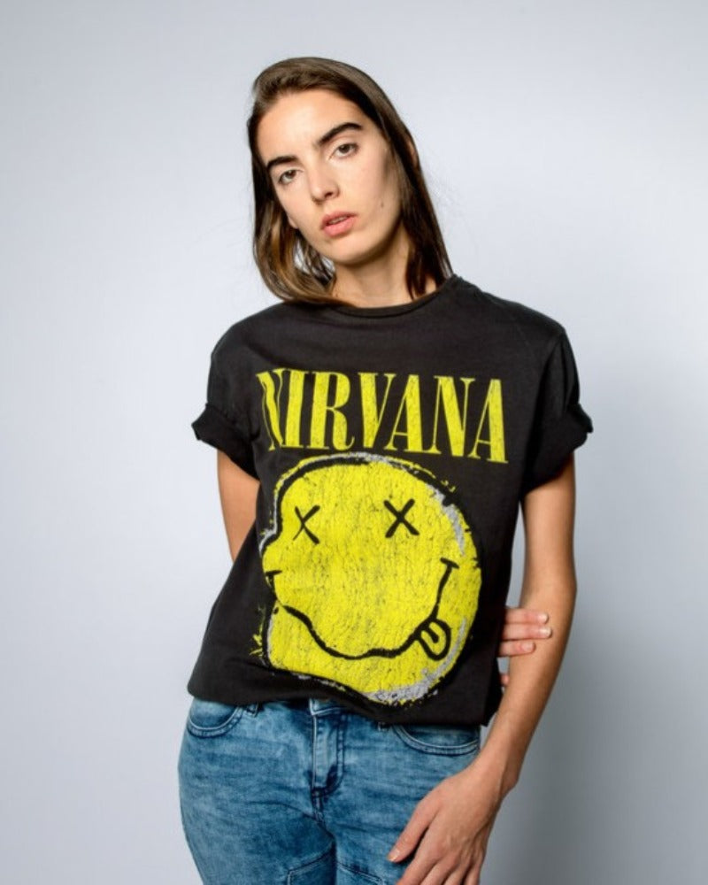 Nirvana Worn Out Smiley T-Shirt
