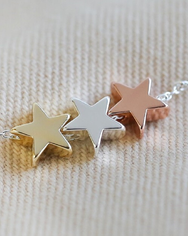 Triple Star Necklace