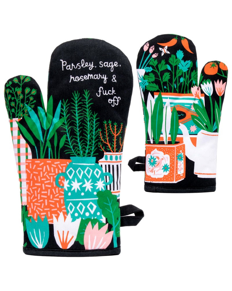 Parsley Sage Rosemary And Fuck Off Oven Mitt