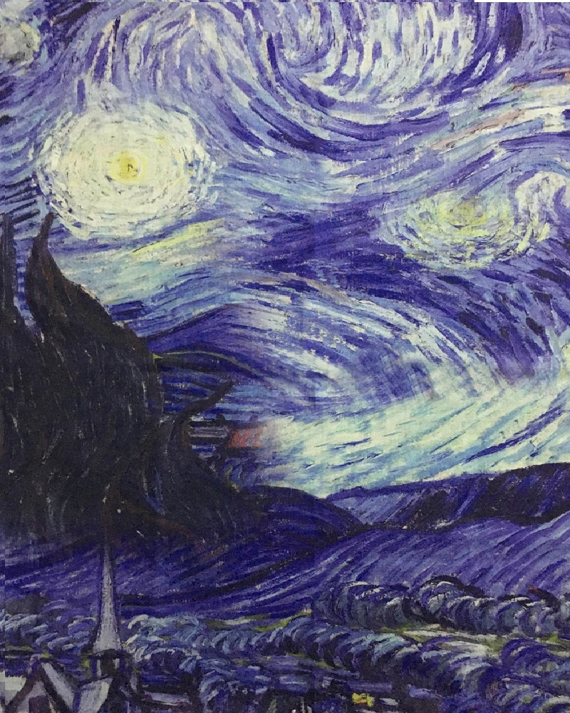 Van Gogh Starry Night Wool Pashmina Scarf