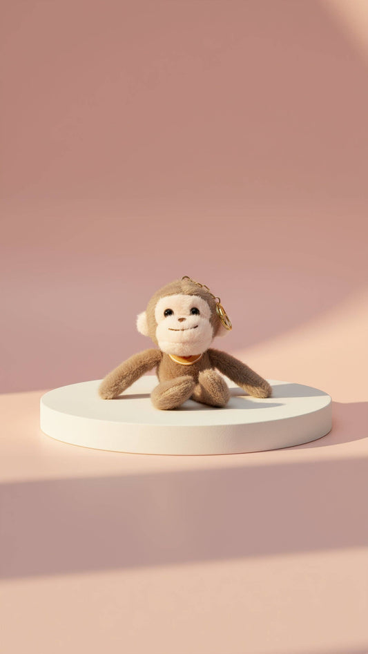 Little Monkey Bag Charm in Brown or Grey
