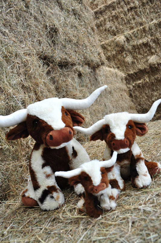 Mini Texas Longhorn Cow Plush Toy