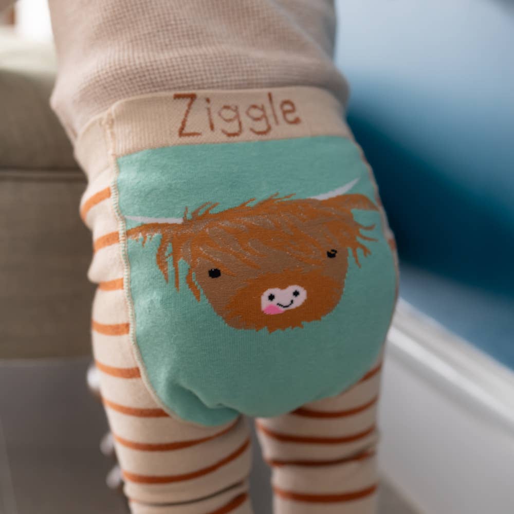 Highland Cow Leggings and Socks Set 0 to 6 Months