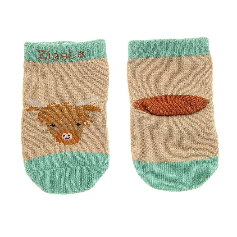Highland Cow Leggings and Socks Set 0 to 6 Months