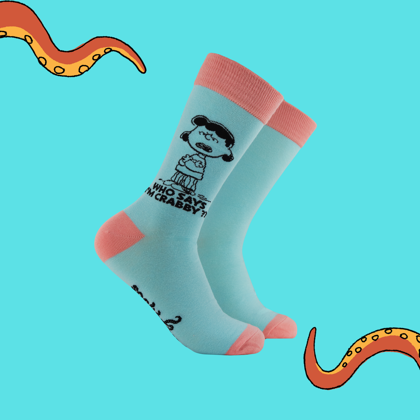 Who Says I'm Crabby Peanuts Crew Socks