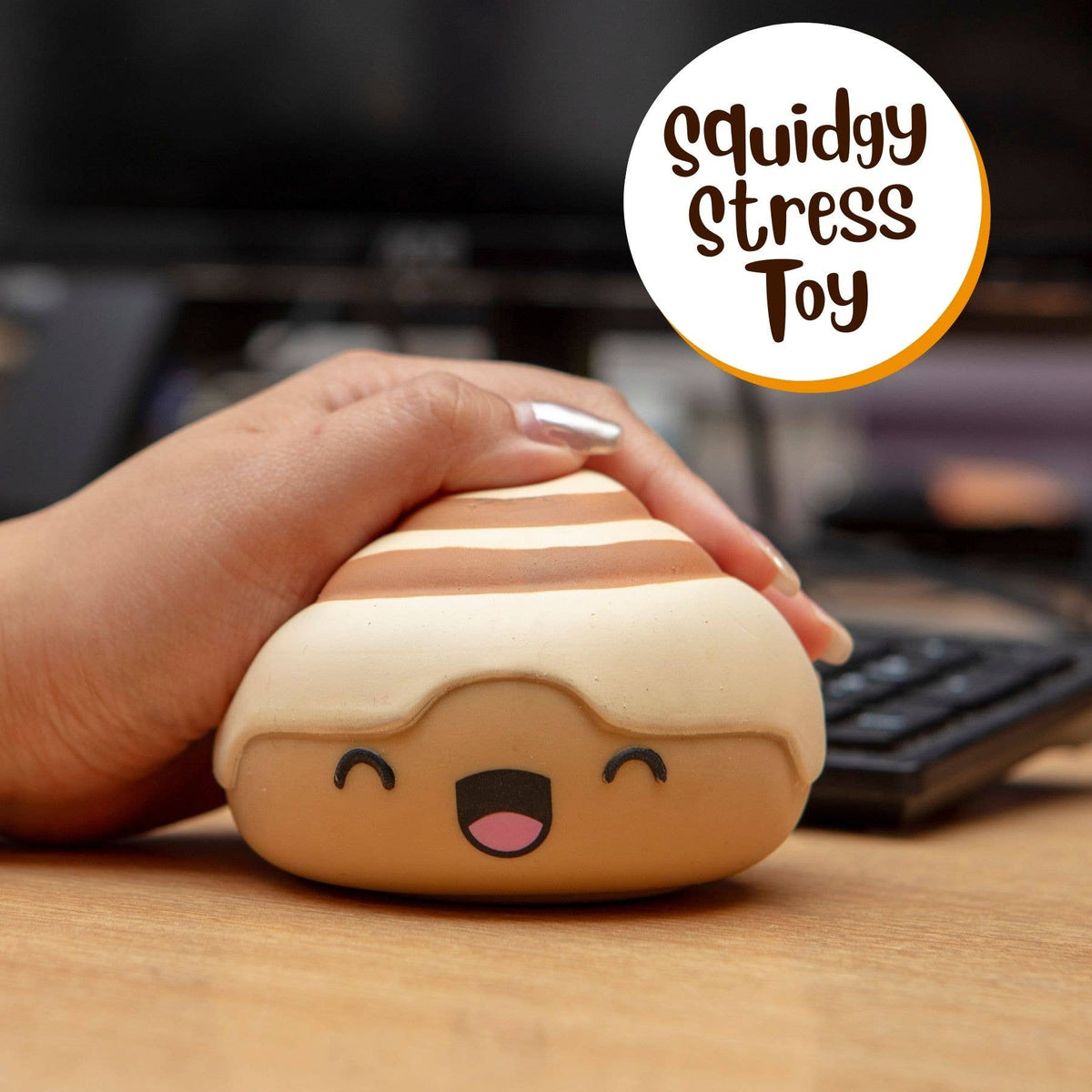 Squishy Nice Buns Iced Bun Stress Toy