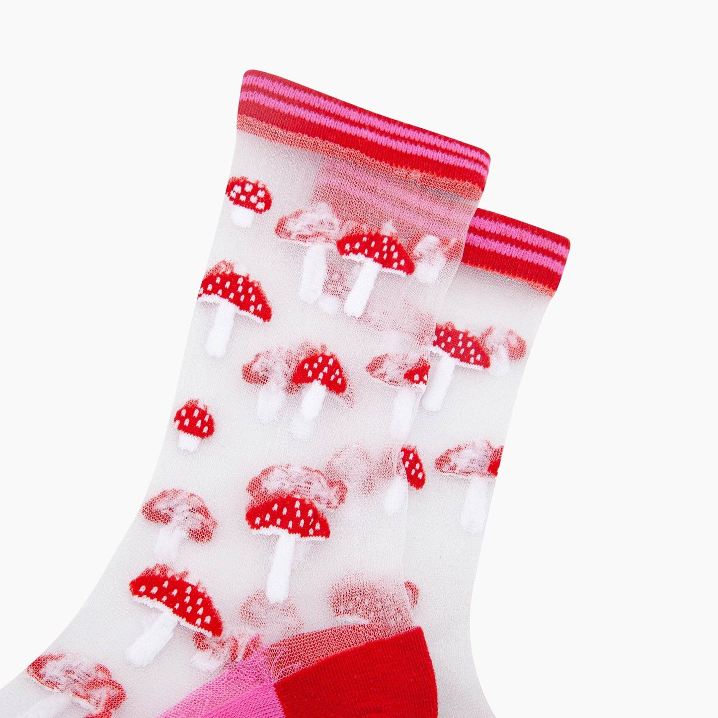 Toadstools Combed Cotton Sheer Pop Socks