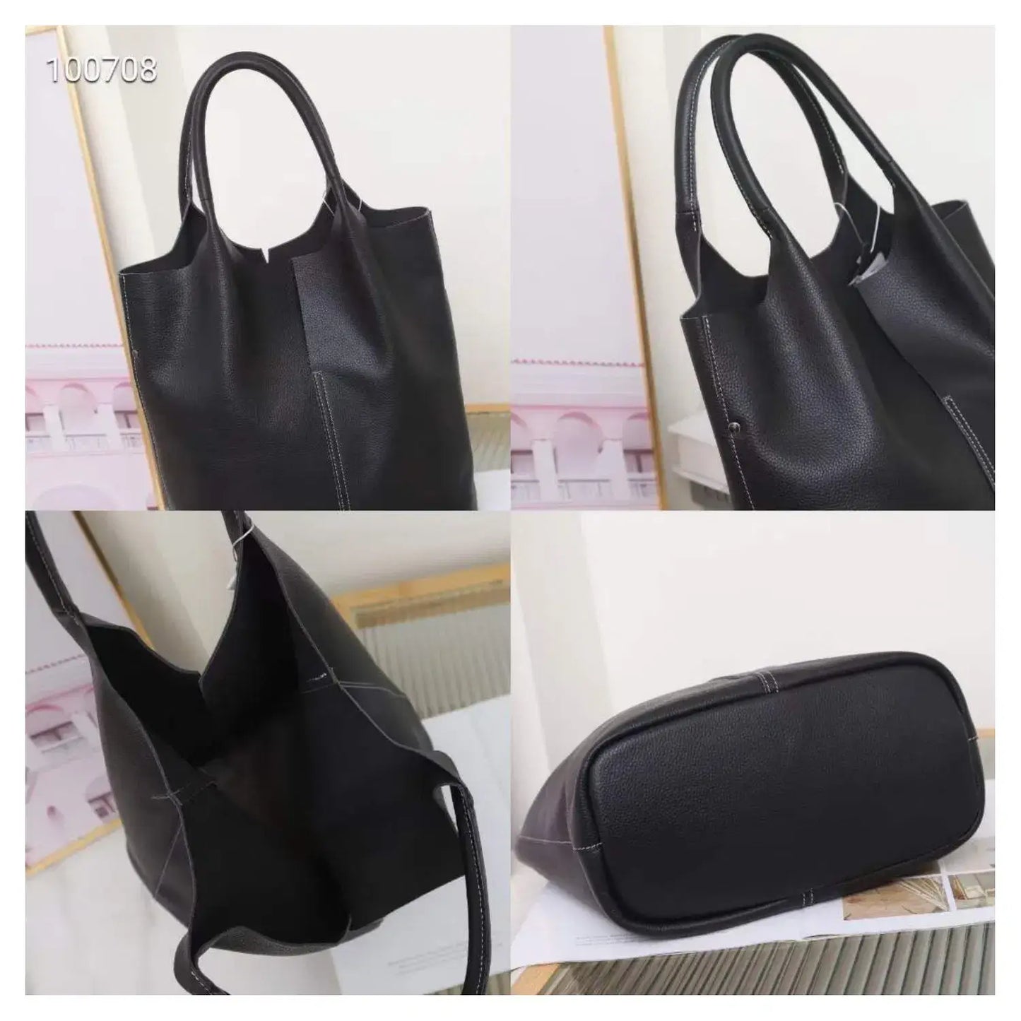 Leather Soft Hobo Bag Tote Bag Assorted