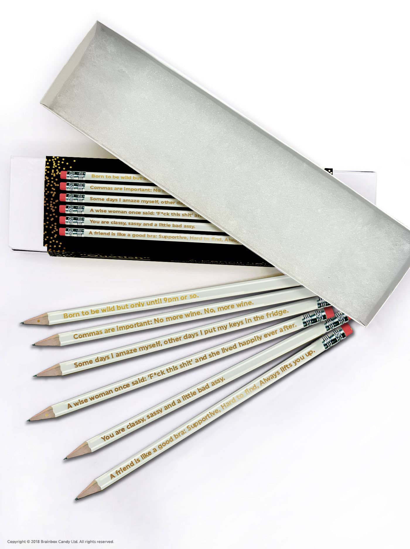 Quotish Funny Pencil Box Set of 6