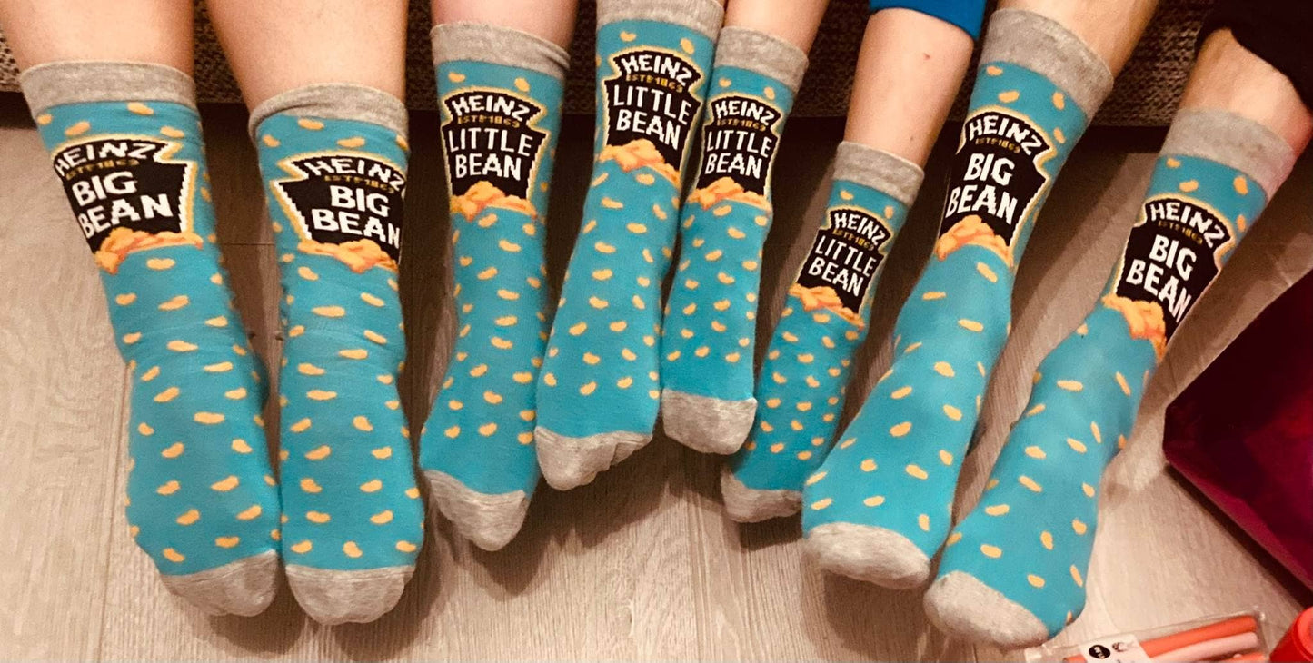 Heinz Baked Beans 'Big Bean' Socks UK 4-7.5
