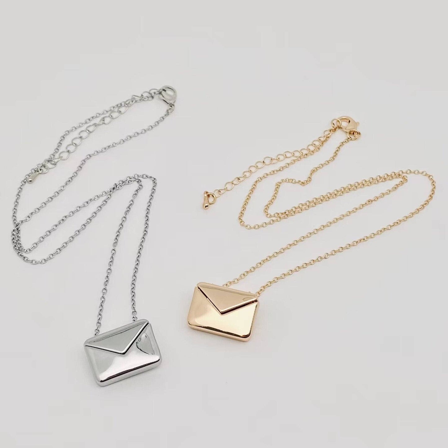 Love Letter Cubic Zirconia Envelope Necklace
