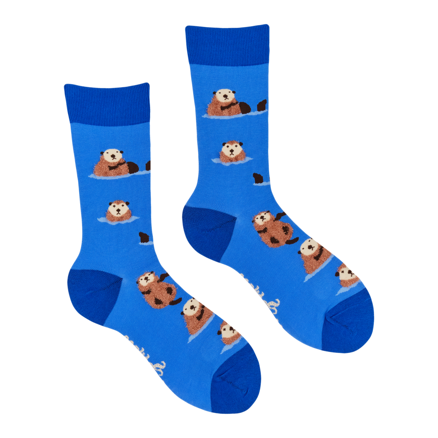 Fluffy Otter Crew Socks