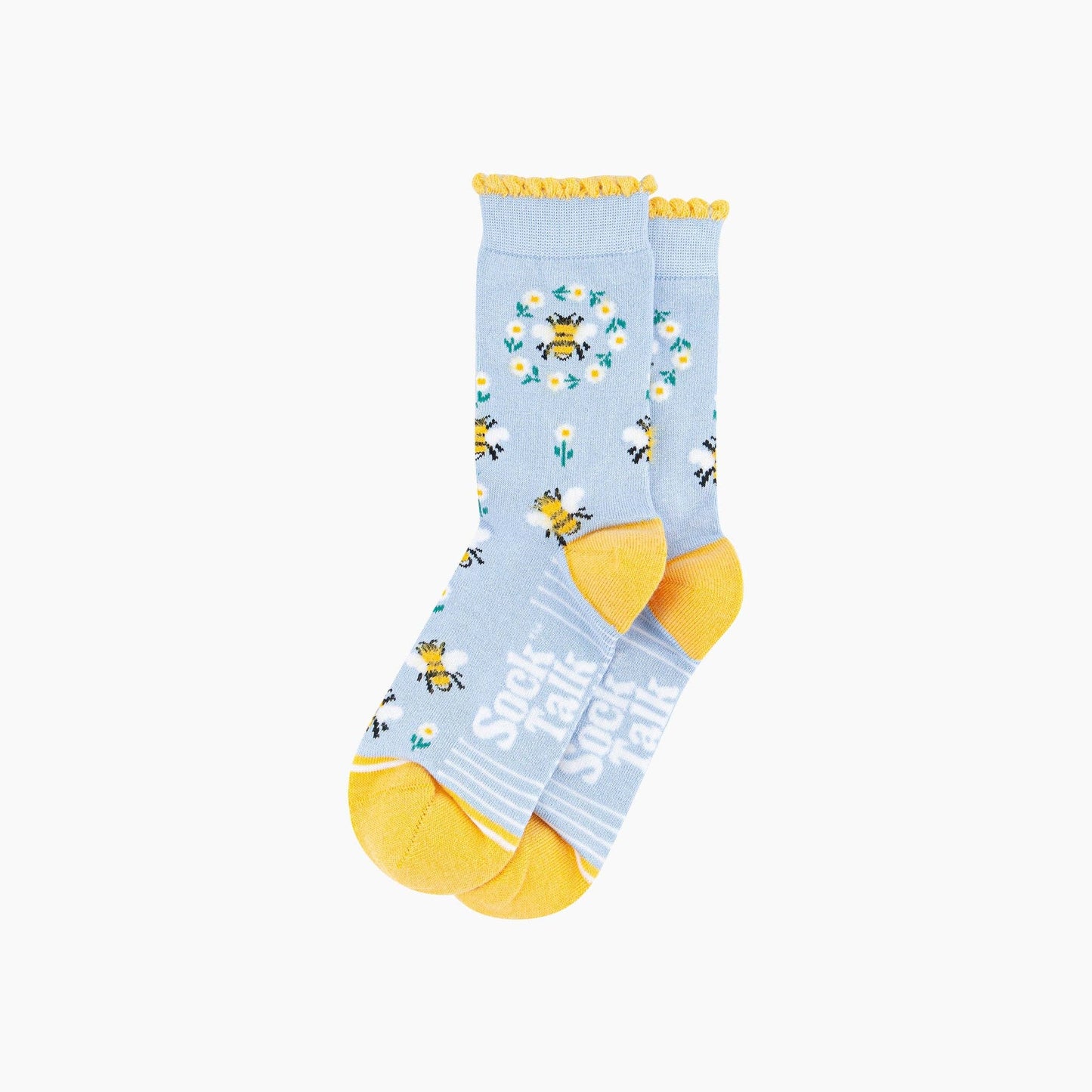 Bee Wreath Fluffy Bamboo Socks