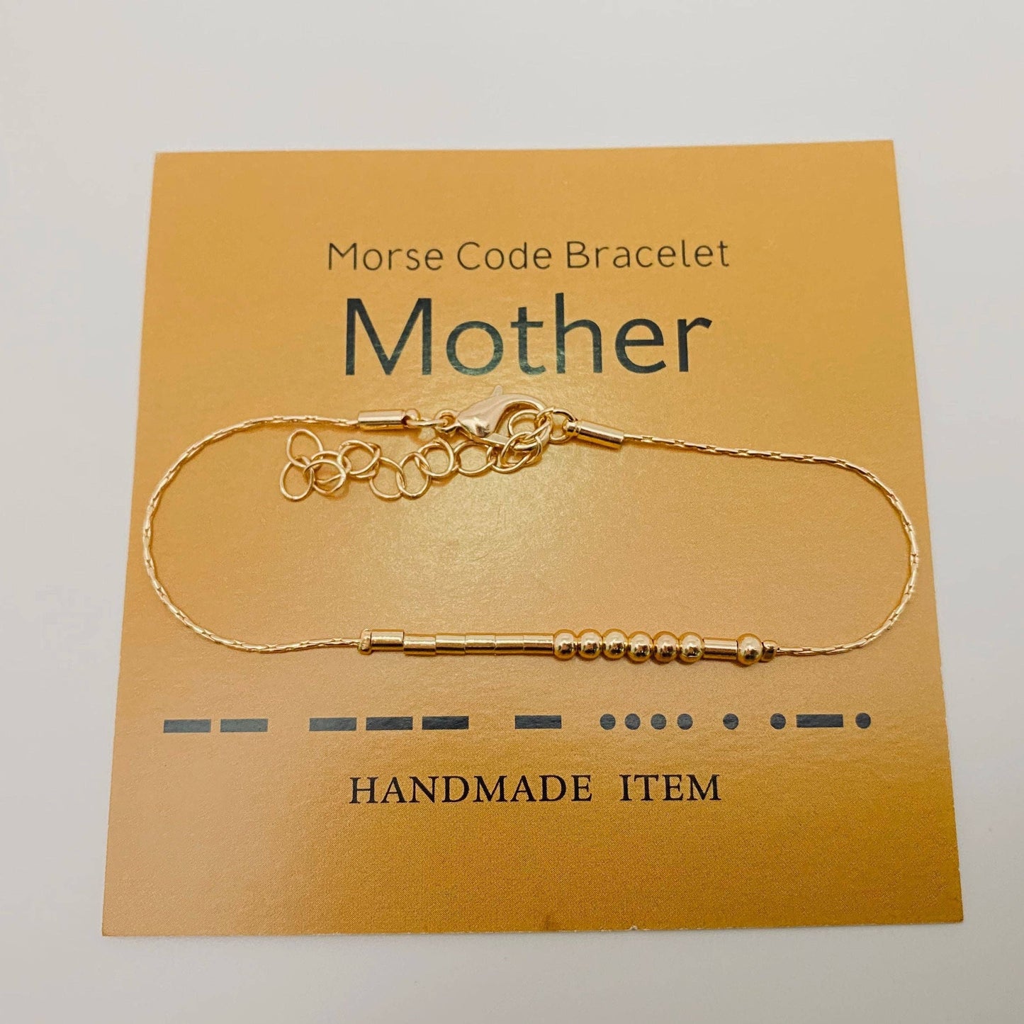 MOTHER Handmade Golden Morse Code Bracelet