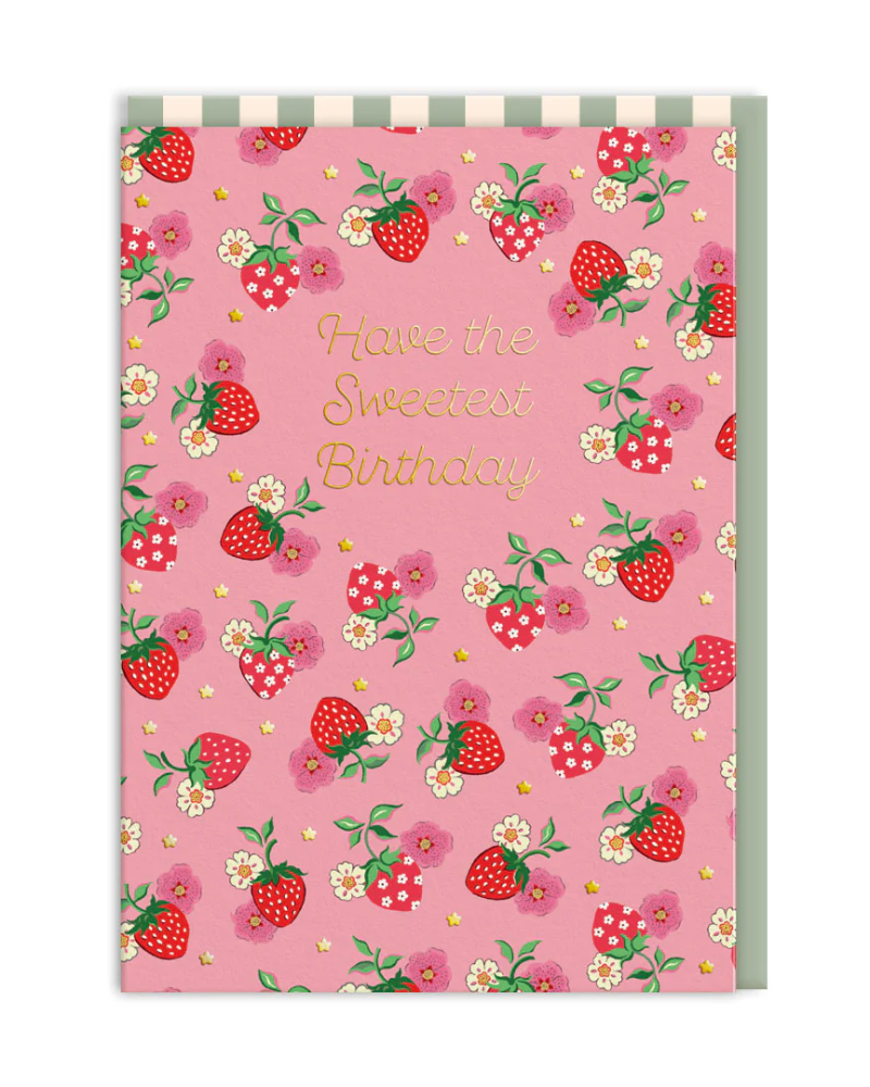 Sweetest Strawberry Birthday Card