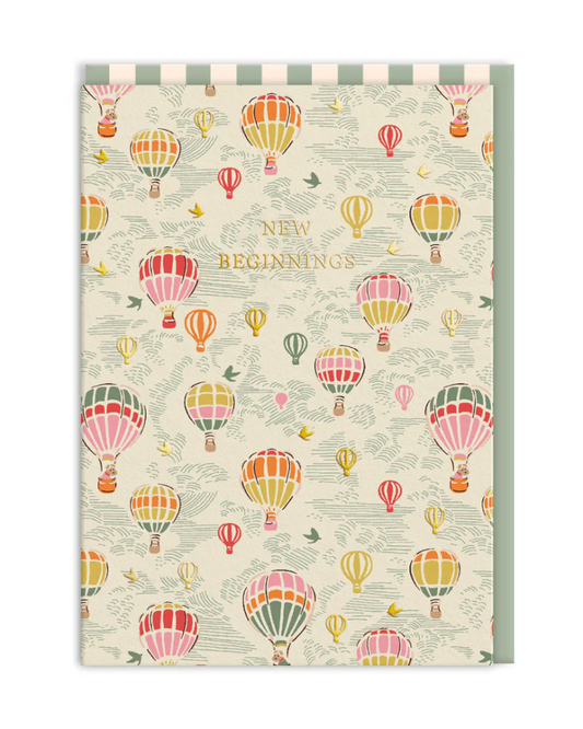 Hot Air Balloon New Beginnings Greeting Card