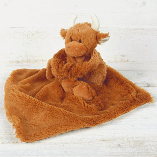 Highland Cow Plush Baby Soft Toy Comforter Blanket