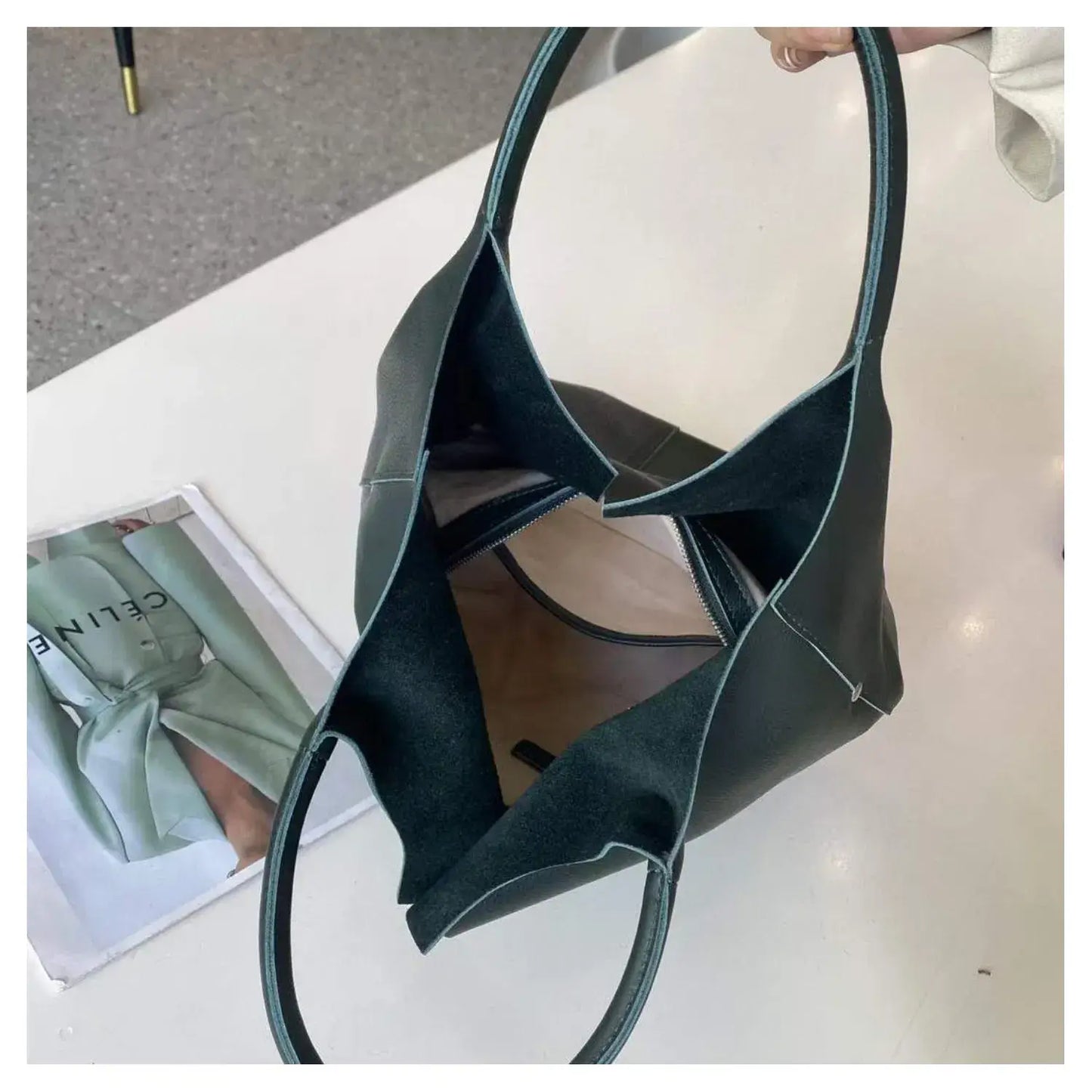 Leather Soft Hobo Bag Tote Bag Assorted