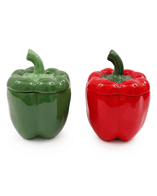11cm Bell Pepper Storage Jars - Pink Poodle Boutique - KG3906 - GREEN