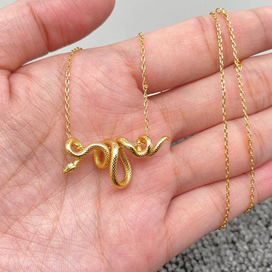 Python Winding Chain 18K Gold Plated Snake Necklace