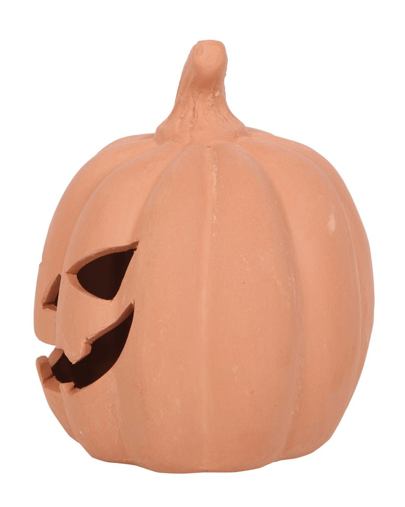 12.5cm Terracotta Pumpkin Ornament - Pink Poodle Boutique - PU-60023